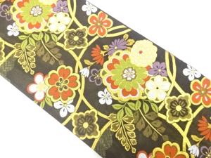 未使用品　花七宝模様織り出し　振袖用袋帯